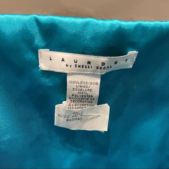 Laundry by Shellli Segal cocktail Silk dress Sz 6 - Picture 4 of 13